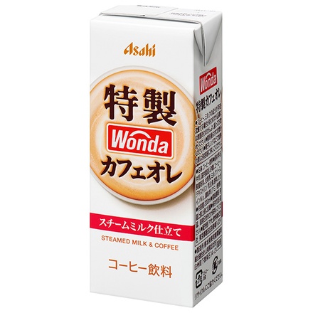 アサヒ飲料 WONDA(ワンダ) 特製カフェオレ 200ml紙パック×24本入|珈琲 カフェオレ コーヒー飲料