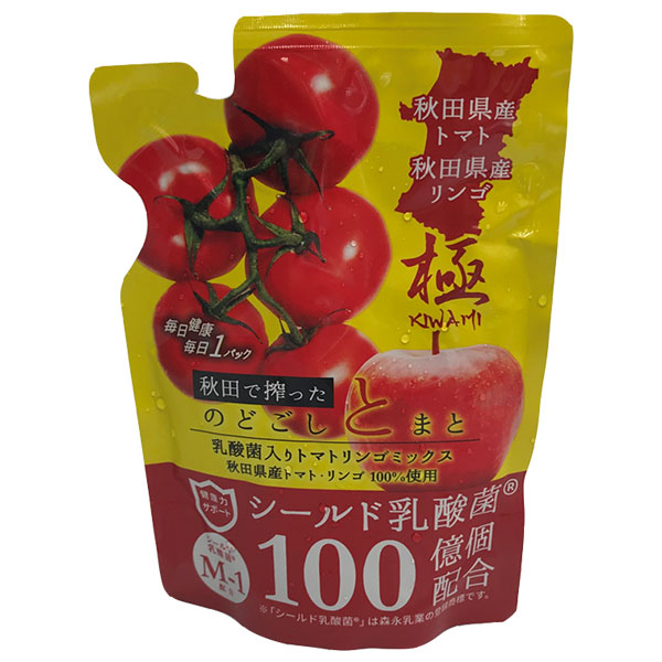 丸大堀内 創農 乳酸菌入りトマトリンゴミックス 極 150gパウチ×10袋入|とまと シールド乳酸菌 秋田県産