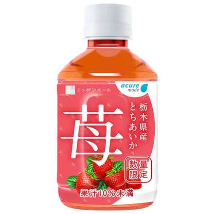 JR東日本 アキュアメイド 栃木とちあいか 苺 280mlペットボトル×24本入|いちご PET 果汁 ジュース フルーツ 栃木