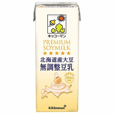 キッコーマン 北海道産大豆 無調整豆乳 200ml紙パック×18本入×(2ケース)