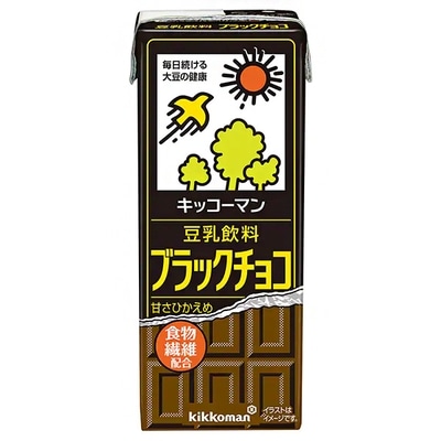 キッコーマン 豆乳飲料 ブラックチョコ 200ml紙パック×18本入×(2ケース)
