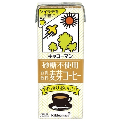 キッコーマン 砂糖不使用 豆乳飲料 麦芽コーヒー 200ml紙パック×18本入×(2ケース)