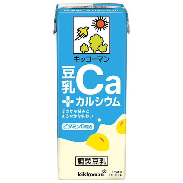 キッコーマン 豆乳 +カルシウム 200ml紙パック×18本入|豆乳 キッコーマン カルシウム