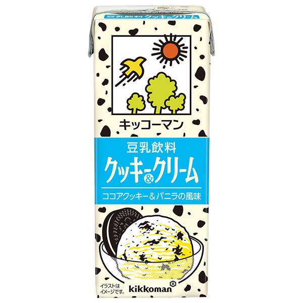 キッコーマン 豆乳飲料 クッキー&クリーム 200ml紙パック×18本入|豆乳 紀文 バニラ ココアクッキー