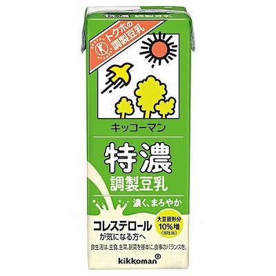キッコーマン 特濃調製豆乳( 特定保健用食品 特保 ) 200ml紙パック×18本入