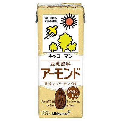 キッコーマン 豆乳飲料 アーモンド 200ml紙パック×18本入×(2ケース)