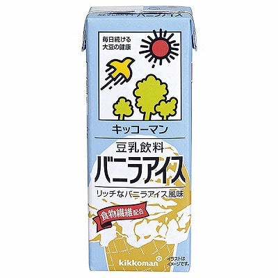 キッコーマン 豆乳飲料 バニラアイス 200ml紙パック×18本入×(2ケース)
