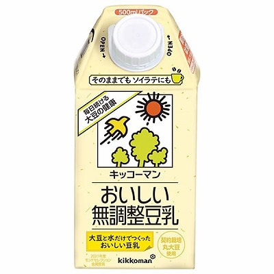 キッコーマン おいしい無調整豆乳 500ml紙パック×12本入