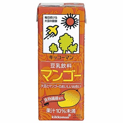 キッコーマン 豆乳飲料 マンゴー 200ml紙パック×18本入