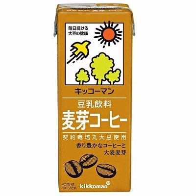 キッコーマン 豆乳飲料 麦芽コーヒー 200ml紙パック×18本入×(2ケース)