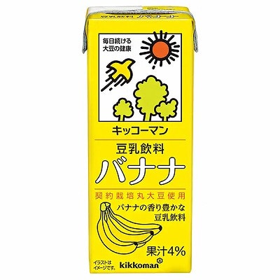 キッコーマン 豆乳飲料 バナナ 200ml紙パック×18本入