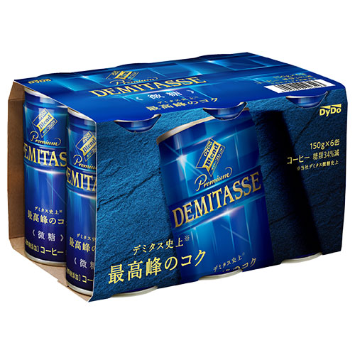 ダイドー ブレンド デミタスコーヒー 微糖(6缶パック) 150g缶×30(6×5)本入|缶コーヒー コーヒー 珈琲 デミタス 微糖 ダイドー 6缶