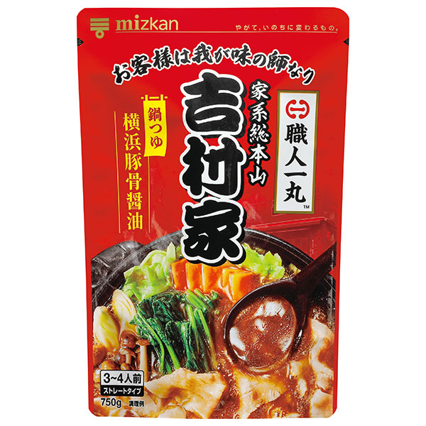 ミツカン 家系総本山 吉村家監修 横浜豚骨醤油鍋つゆ 750g×12袋入|一般食品 調味料 鍋スープ