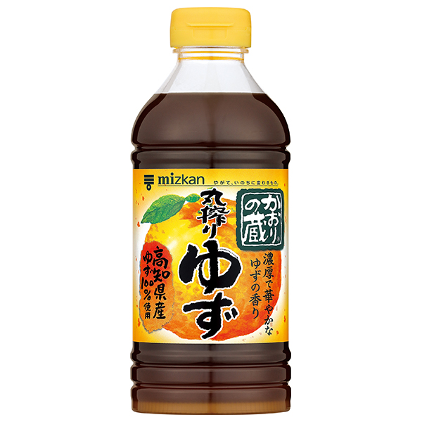 ミツカン かおりの蔵 丸搾りゆず 500ml×12本入|ポン酢 ぽん酢 ポンズ 調味料 柚子ポン酢 お肉 ぎょうざ