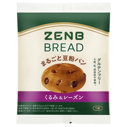 ミツカン ZENB BREAD くるみ&レーズン 1個×16袋入|ZENB ロングライフパン 長期保存 グルテンフリー 食物繊維