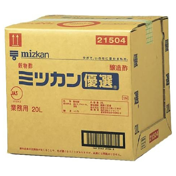 ミツカン 優選 20L×1個入|お酢 調味料 業務用
