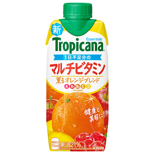 キリン トロピカーナ エッセンシャルズ マルチビタミン 330ml紙パック×12本入|果実飲料 ミックス ビタミン