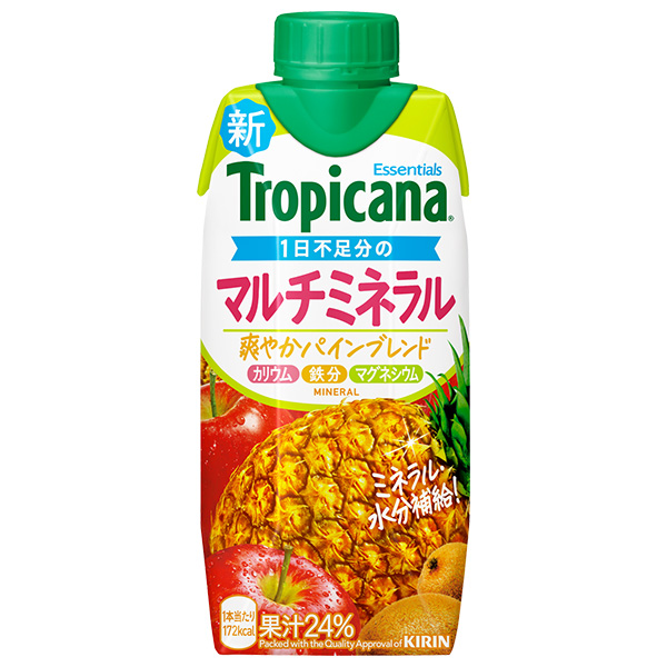 キリン トロピカーナ エッセンシャルズ マルチミネラル 330ml紙パック×12本入|果実飲料 果汁 ミネラル