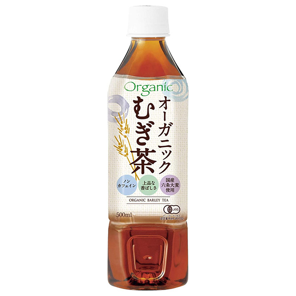 盛田(ハイピース) オーガニック むぎ茶 500mlペットボトル×24本入|茶飲料 麦茶 JAS