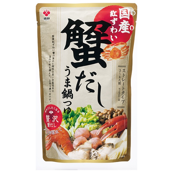 盛田(ハイピース) 盛田 国産紅ずわい 蟹だし うま鍋つゆ 750gパウチ×12袋入|つゆ だし 調味料 鍋スープ ストレートタイプ