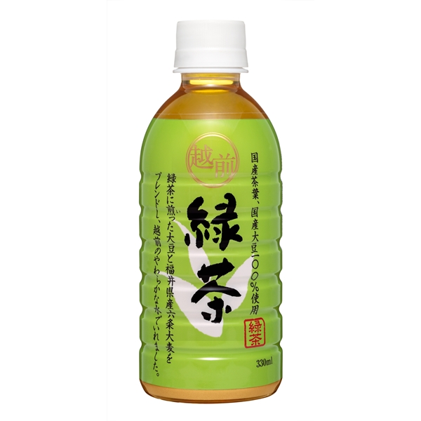 盛田(ハイピース) 越前緑茶 330mlペットボトル×24本入|茶飲料 緑茶 ペットボトル