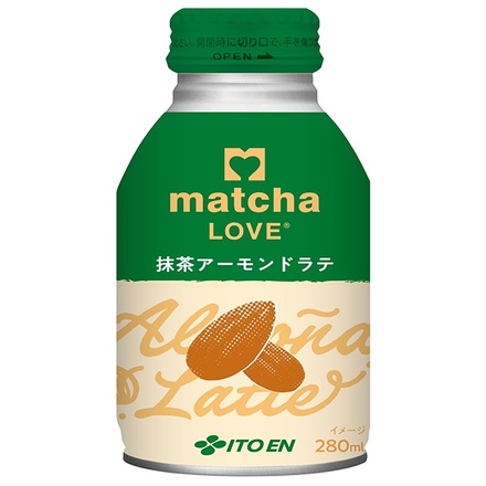 伊藤園 matcha LOVE 抹茶アーモンドラテ 280mlボトル缶×24本入|ラテ 抹茶 まっちゃ らぶ ポリフェノール