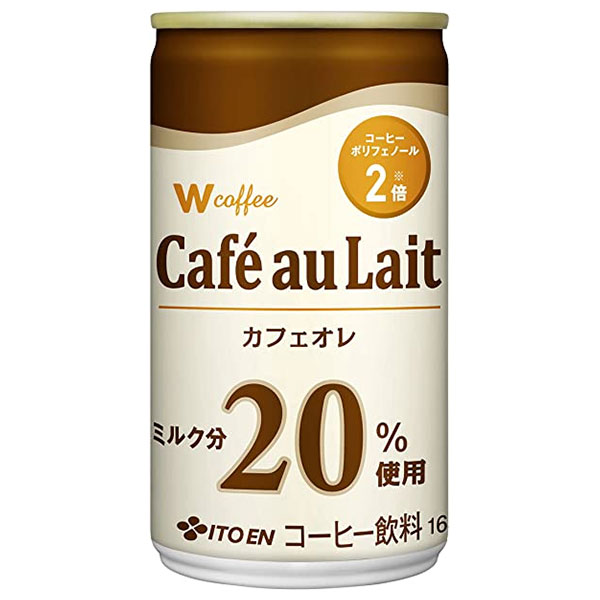 伊藤園 W coffee(ダブリューコーヒー) カフェオレ 165g缶×30本入|コーヒー 珈琲 缶コーヒー カフェオレ 缶