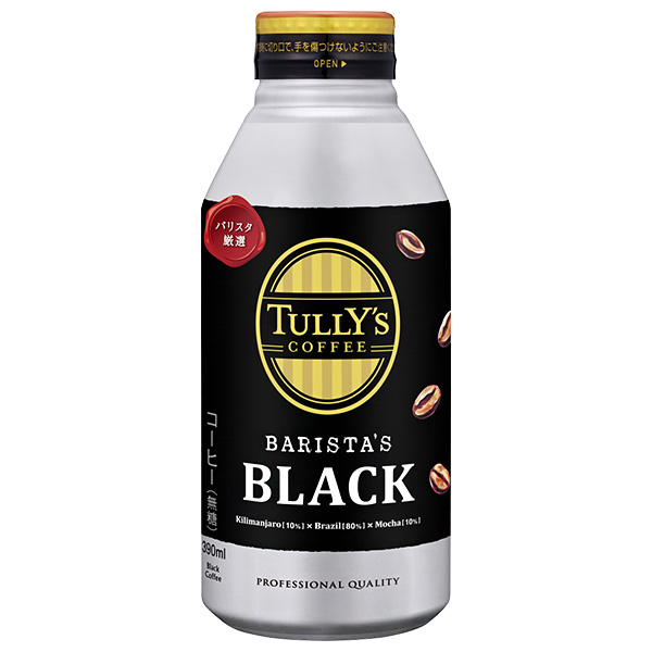 伊藤園 タリーズコーヒー バリスタズ ブラック 390mlボトル缶×24本入|TULLY’S COFFEE ブラック 珈琲 コーヒー