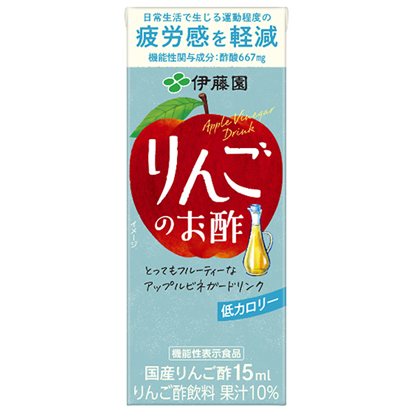 伊藤園 りんごのお酢【機能性表示食品】 200ml紙パック×24本入|酢飲料 飲む酢 りんご リンゴ