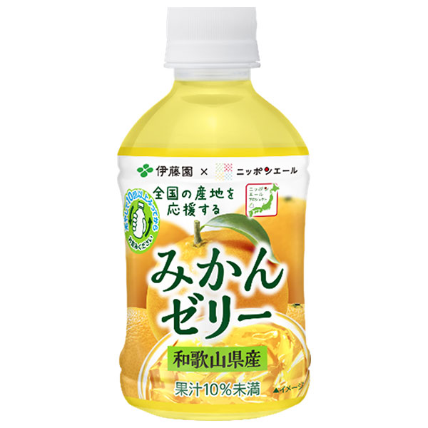 伊藤園 ニッポンエール 和歌山県産みかんゼリー 280gペットボトル×24本入|果実飲料 果汁 オレンジ 缶 ゼリー飲料