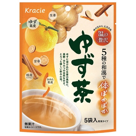 クラシエ 温の贅沢 ゆず茶 (16g×5袋)×7袋入|嗜好品 粉末飲料 ゆず茶 インスタント 袋