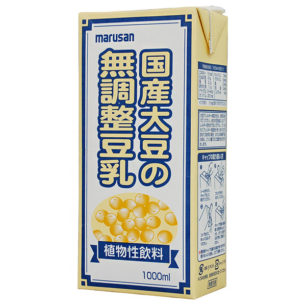 マルサンアイ 国産大豆の無調整豆乳 1000ml紙パック×6本入|豆乳飲料 豆乳 乳性飲料 無調整 大豆