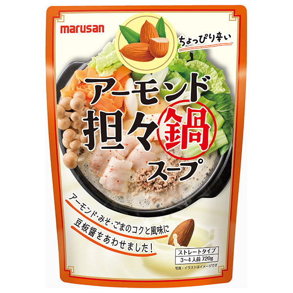 マルサンアイ アーモンド 担々鍋スープ 720g×8袋入|鍋スープ 鍋の素 坦々鍋 ストレート アーモンド みそ ごま