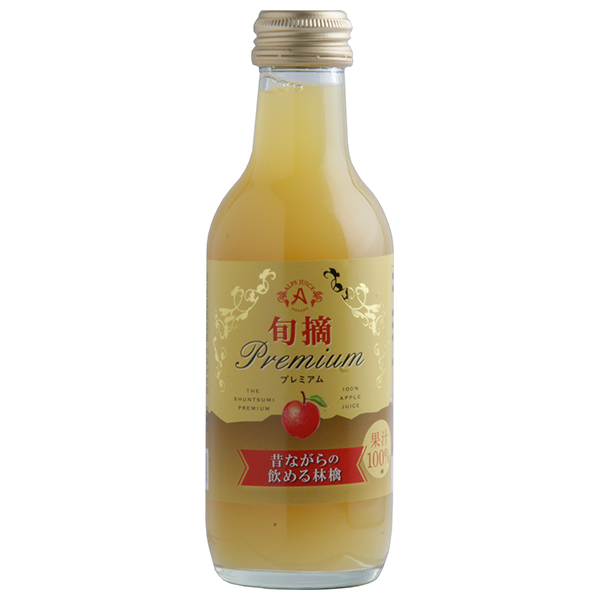 アルプス 旬摘プレミアム 昔ながらの飲める林檎 200ml瓶×24本入|果汁100% 果汁 信州産 りんご