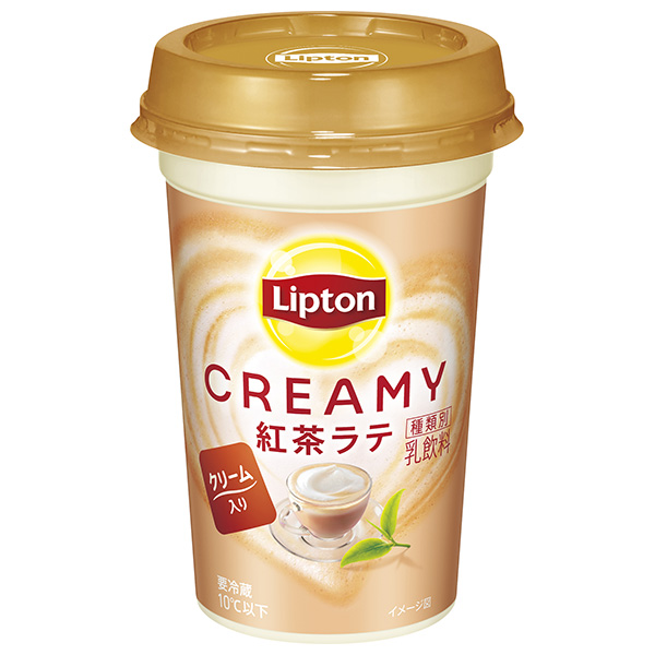 【チルド(冷蔵)商品】森永乳業 リプトン CREAMY 紅茶ラテ 240ml×10本入|チルド商品 紅茶 ミルクティー リプトン