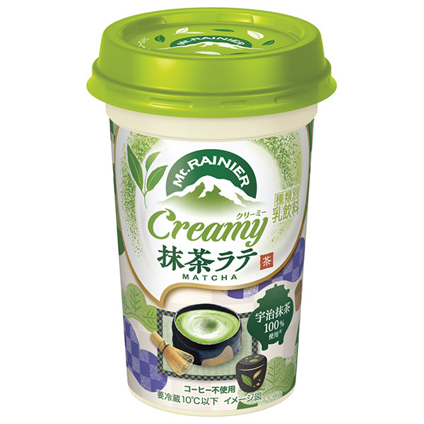 森永乳業 マウントレーニア クリーミー抹茶ラテ 240ml×10本入 チルド 冷蔵品|チルド 抹茶 ラテ 乳飲料 抹茶ラテ 宇治抹茶 コーヒー不使用