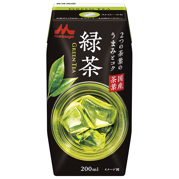 森永乳業 緑茶 200ml紙パック×24本入|緑茶 お茶 おちゃ 茶