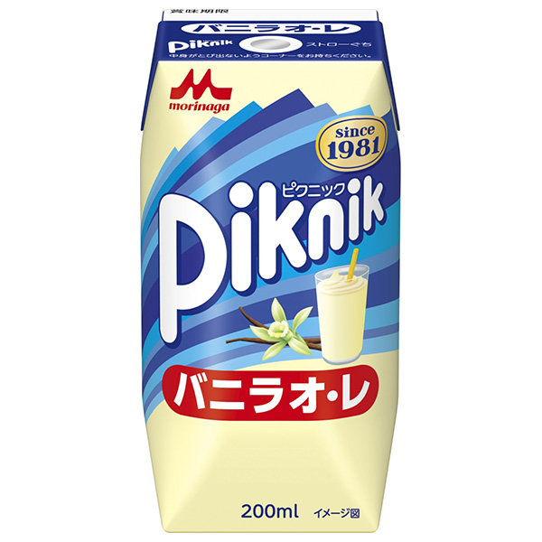 森永乳業 ピクニック バニラオ・レ(プリズマ容器) 200ml紙パック×24本入|プリズマパック バニラ バニラオレ