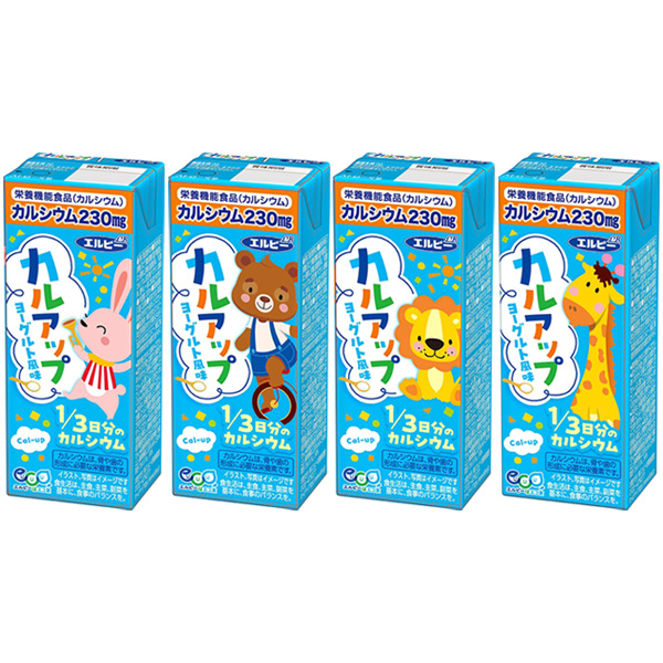 エルビー カルアップ 200ml紙パック×24本入|カルシウム ヨーグルト 乳飲料 紙パック