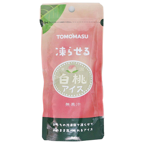友桝飲料 白桃アイス 80gパウチ×36(12×3)本入|白桃 飲料 アイス