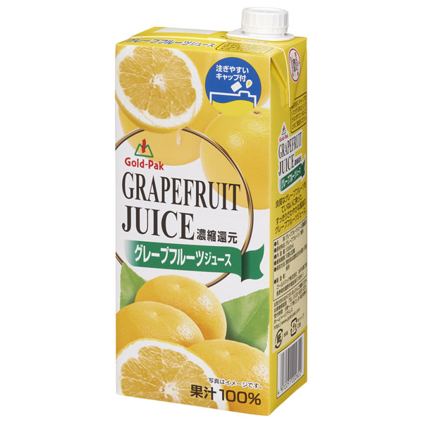 ゴールドパック グレープフルーツジュース 1L紙パック×6本入|フルーツジュース 1l 果汁100% 1000ml 濃縮還元