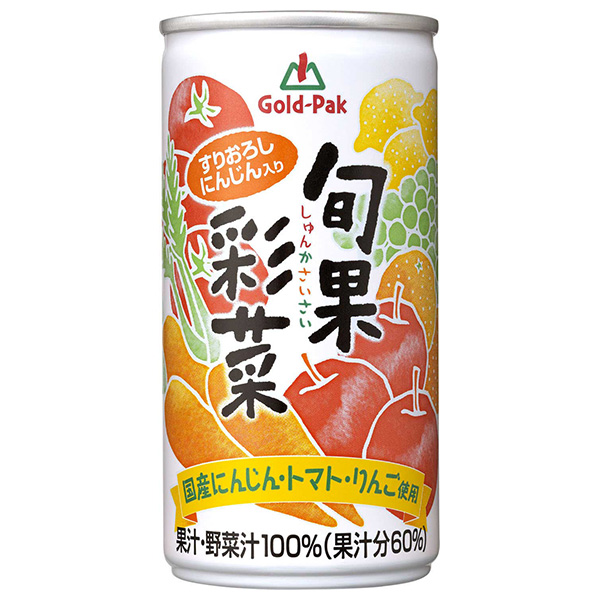 ゴールドパック 旬果彩菜 190g缶×20本入|飲料 野菜ジュース 果汁・野菜汁100%