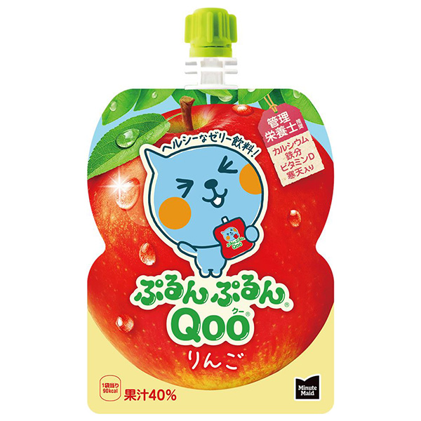 コカコーラ ミニッツメイド ぷるんぷるんQoo(クー) りんご 125gパウチ×30本入 メーカー直送|全国ゼリー飲料 ゼリー ゼリードリンク りんご アップル