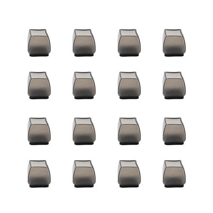 mitas 椅子脚カバー 16個 4脚分セット 長方形 正方形 円形 TN-CRLC-BK-S-SQR ブラック 正方形-Sサイズ