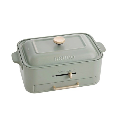 コンパクトグリルホットプレート グリーン ブルーノ BOE109-GR