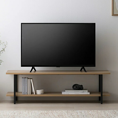 テレビ台 幅75cm AVボード ナチュラル/ブラック アイリスオーヤマ HAB-750