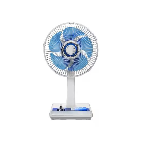 ミニ扇風機 タイマーはツマミで設定 風量はスイッチで操作 ブルー コイズミ KLF-2067/A