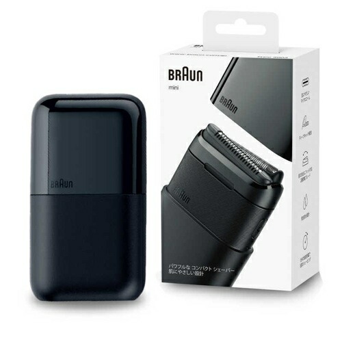電気シェーバー ブラウン M-1012-C 2枚刃 メンズ ブラック ミニ