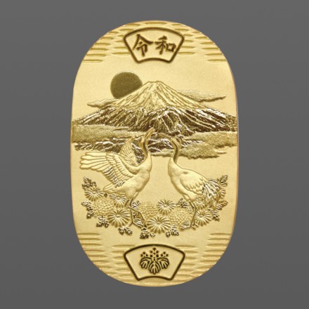 純金　小判　菊花双祥鶴　10ｇ
