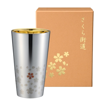 和平フレイズ さくら街道 ステンレス二重タンブラー300ml 内金 ME-7349